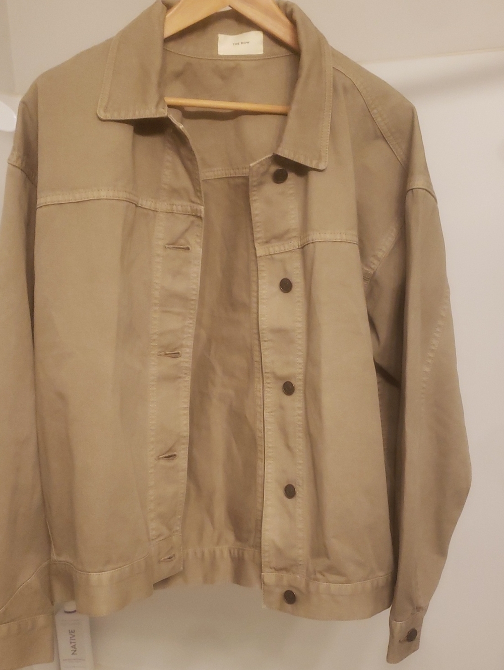 The Row Taupe Cotton Oversized Marcus Jean Jacket